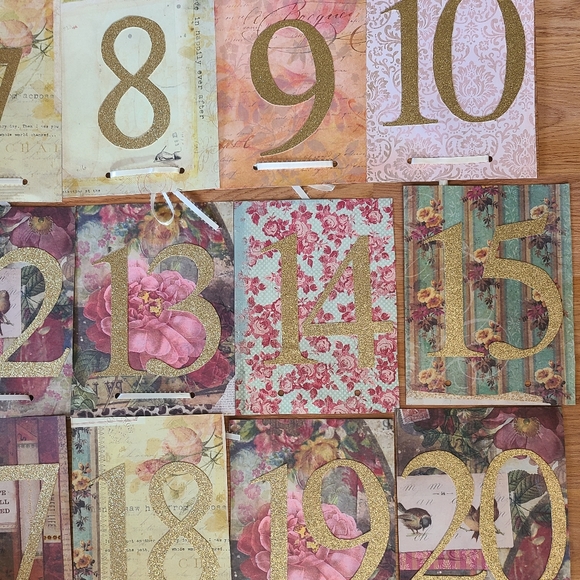 🦩 3/$30 Handmade Romantic Table Numbers - Picture 4 of 5